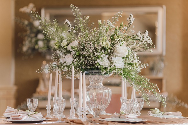 présentation de table de mariage