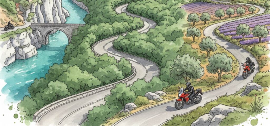 Gorges de l’Ardèche en moto