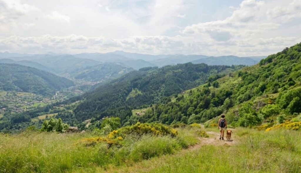 Ardèche avec son chien